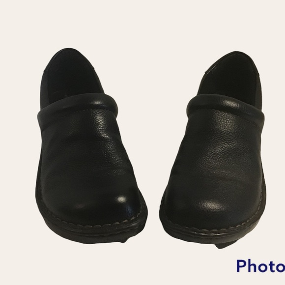 boc Shoes Boc Bc3433 Was Black Pebbled Leather Slip On Clog 9